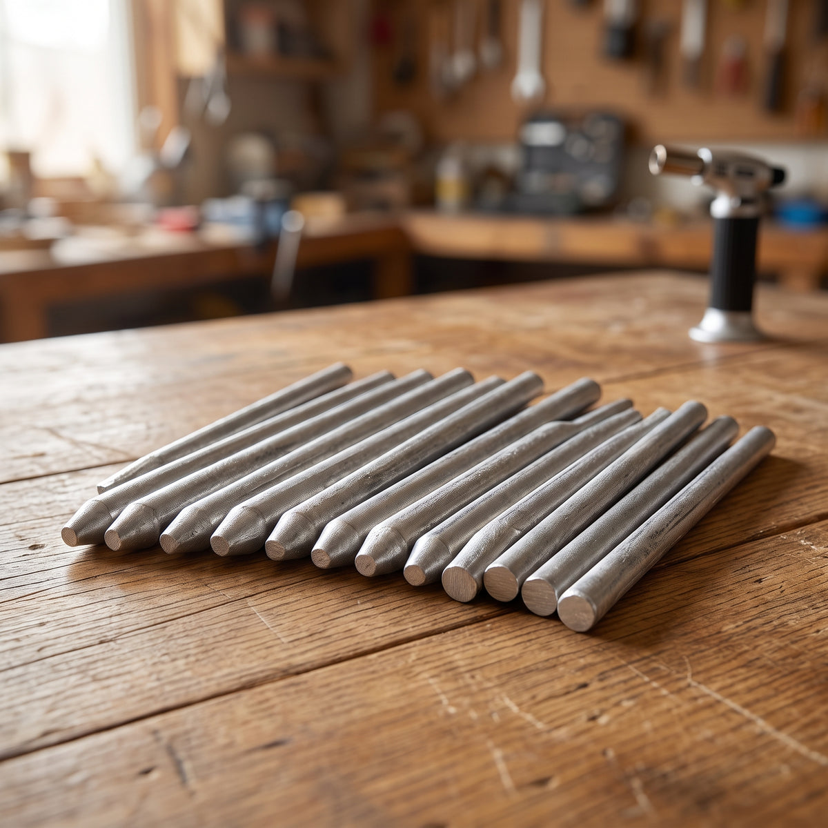 Baguettes de soudure alu basse température SoudFacile sur un établi